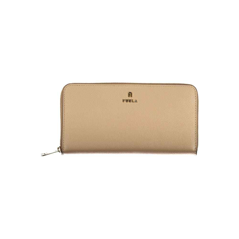 Furla Beige Leather Woman Wallet