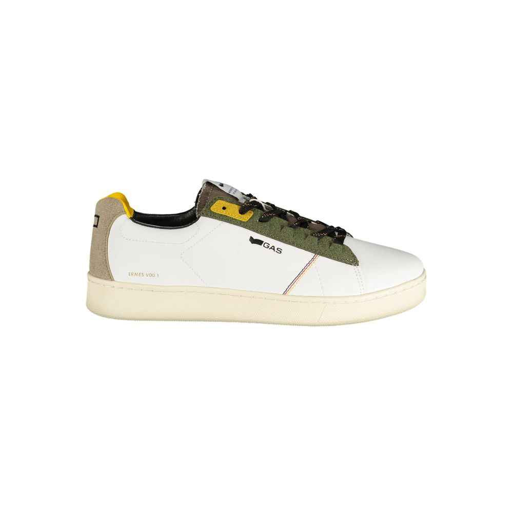 Gas White Polyester Men Sneaker