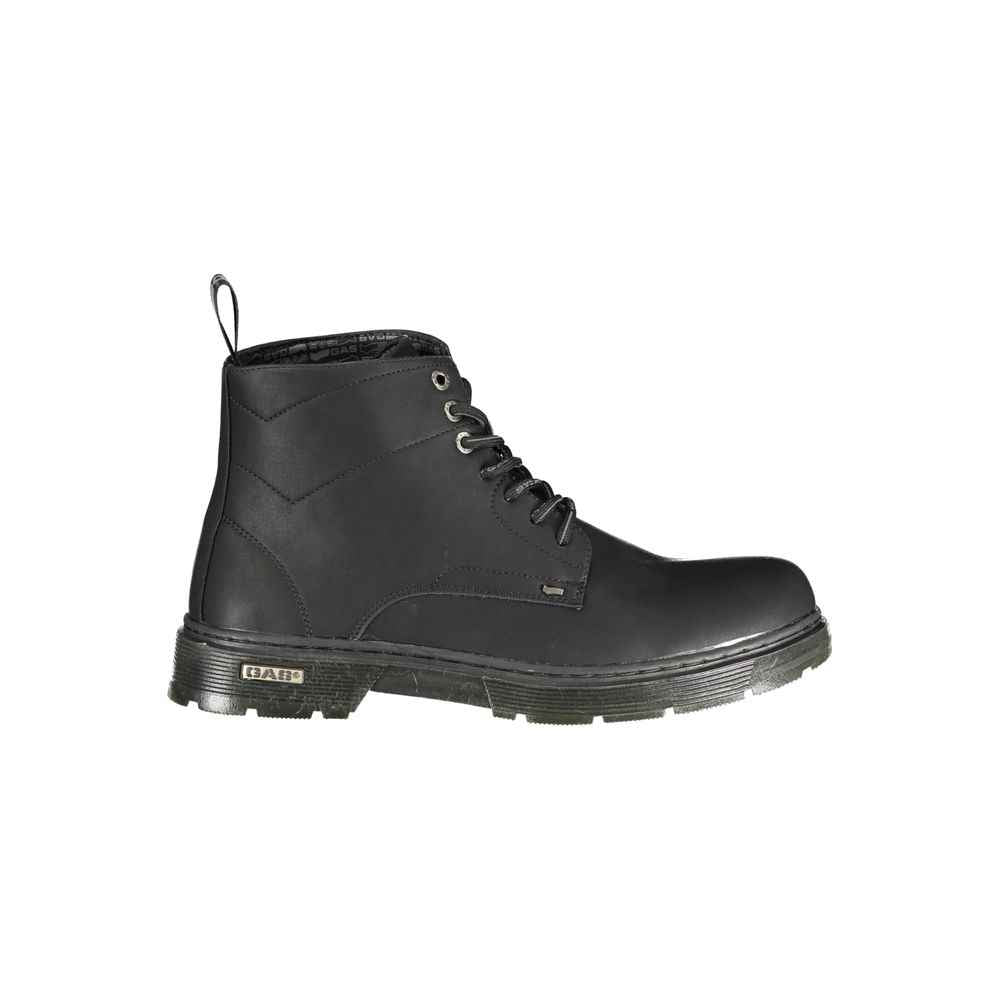 Gas Black Polyurethane Men Ankle Boot