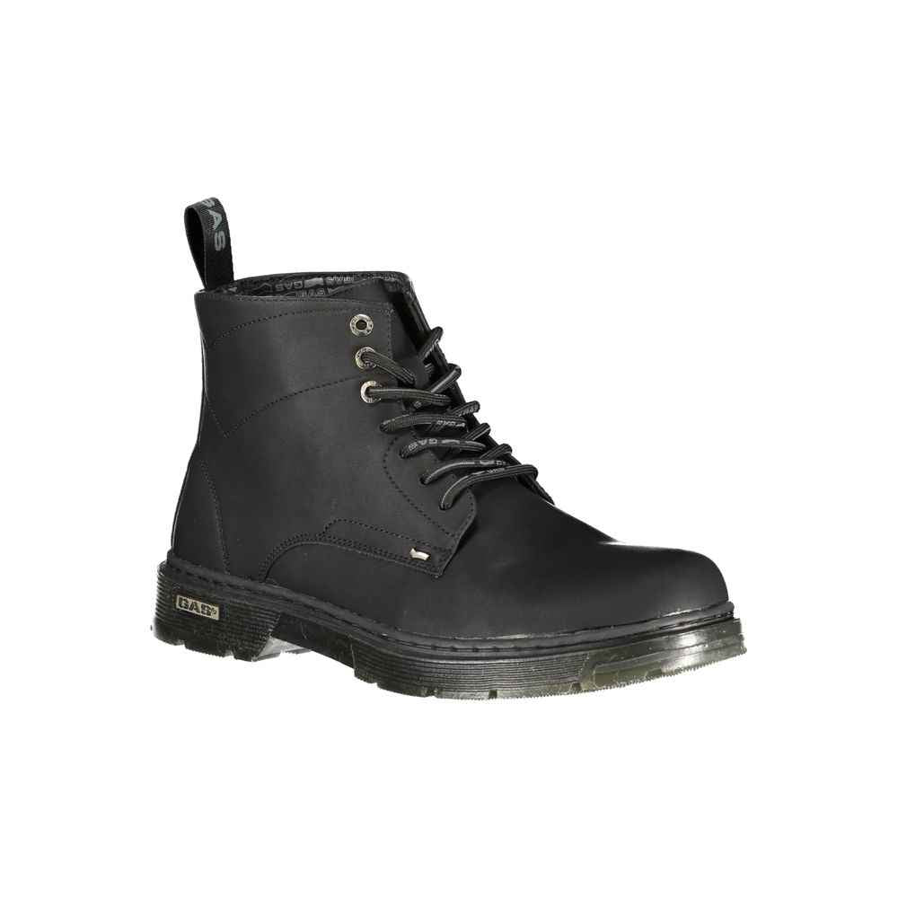 Gas Black Polyurethane Men Ankle Boot