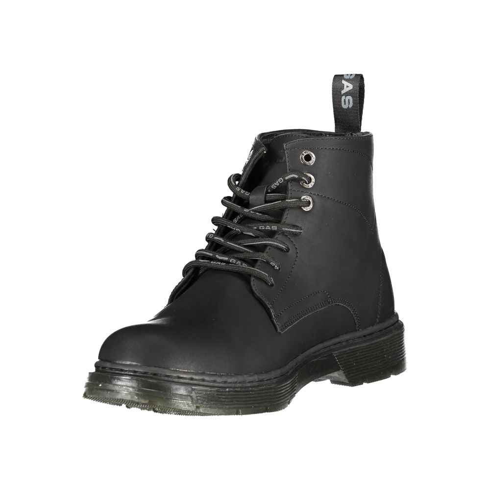 Gas Black Polyurethane Men Ankle Boot