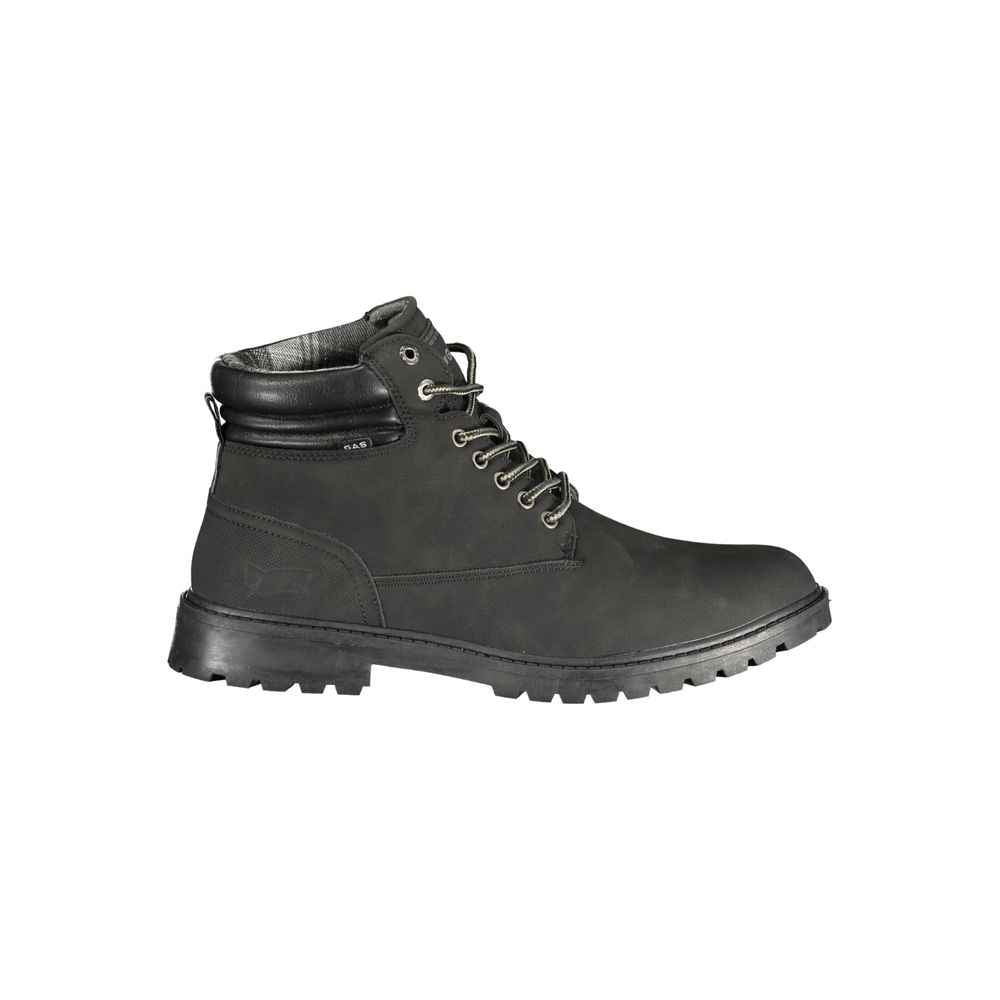 Gas Black Polyurethane Men Ankle Boot