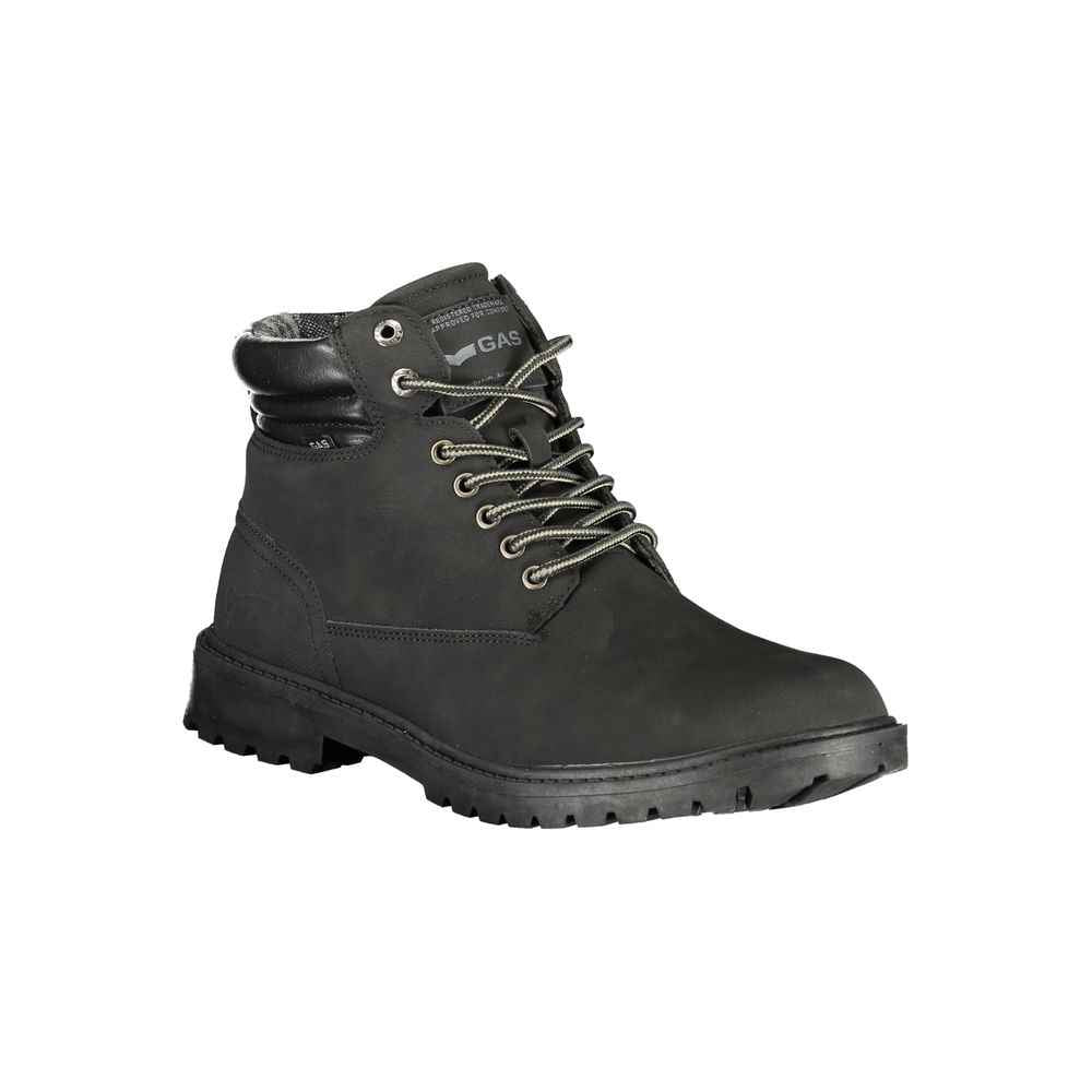 Gas Black Polyurethane Men Ankle Boot