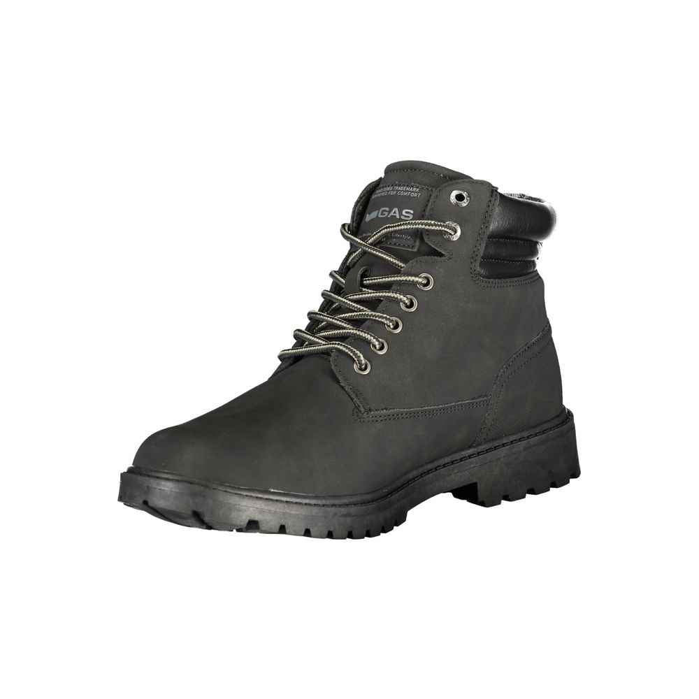 Gas Black Polyurethane Men Ankle Boot