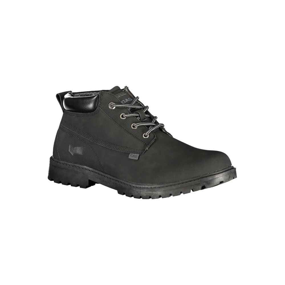 Gas Black Polyurethane Men Ankle Boot