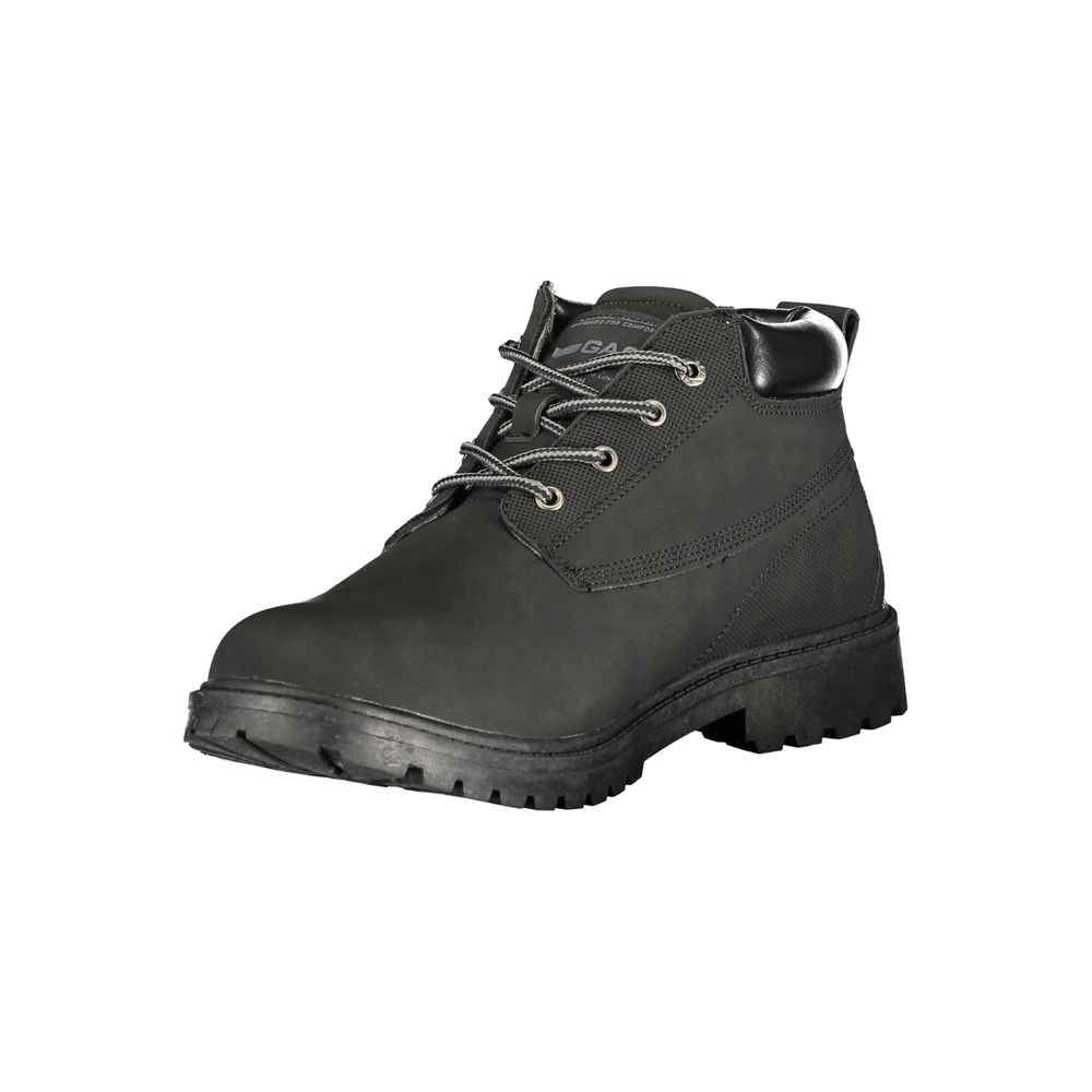 Gas Black Polyurethane Men Ankle Boot