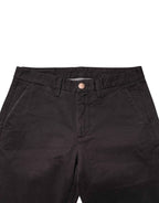 Sun68 Dark Brown Cotton Stretch Skinny Mid Waist Men Trouser Pants