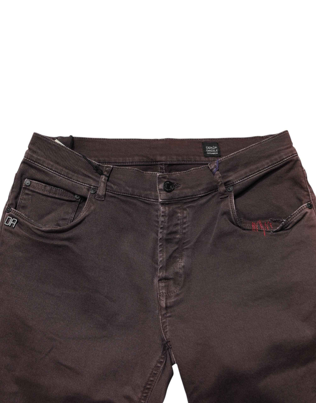 Daniele Alessandrini Brown Cotton Mid Waist Skinny Men Denim Jeans