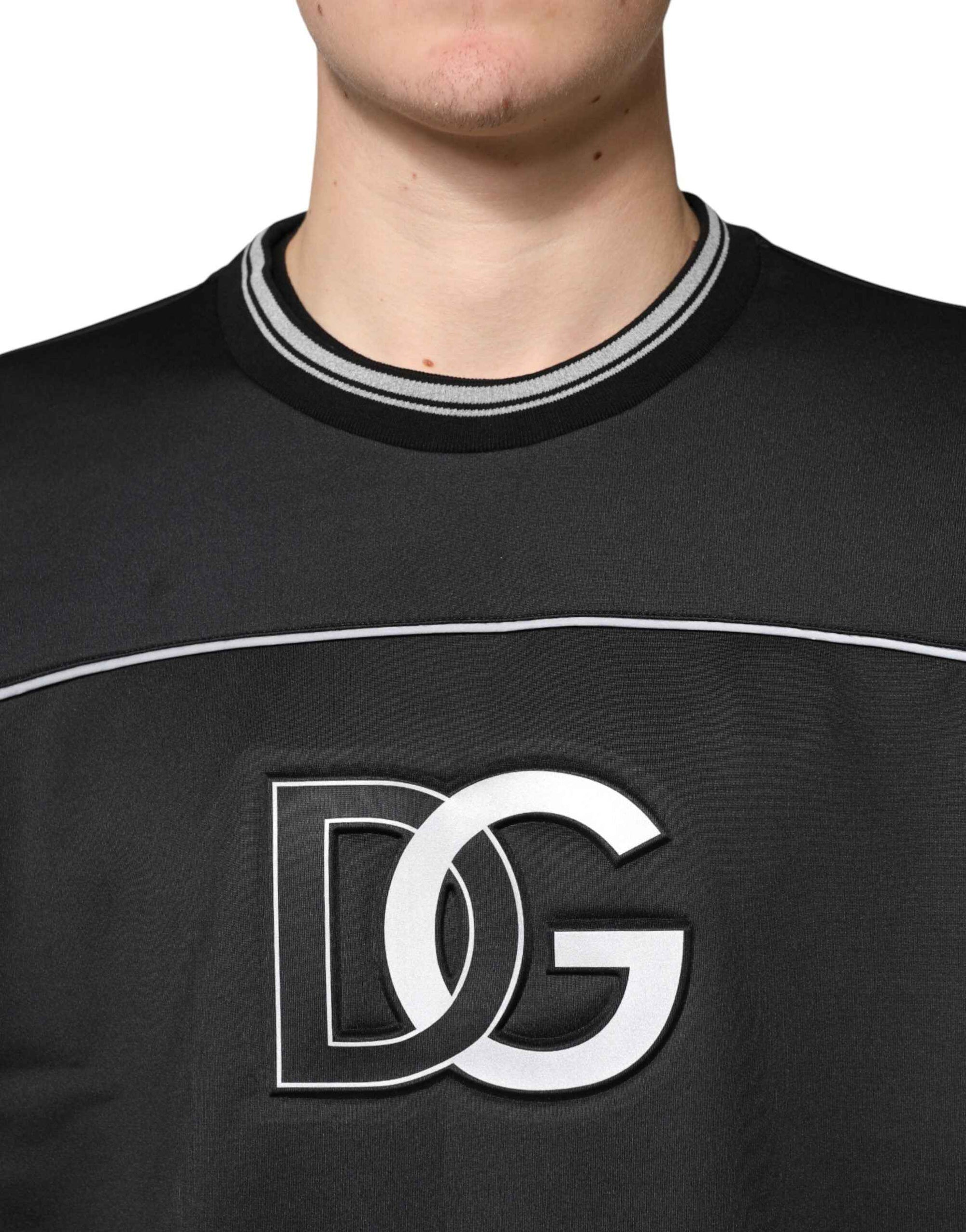 Dolce & Gabbana Black DG Logo Crew Neck Sweatshirt Sweater
