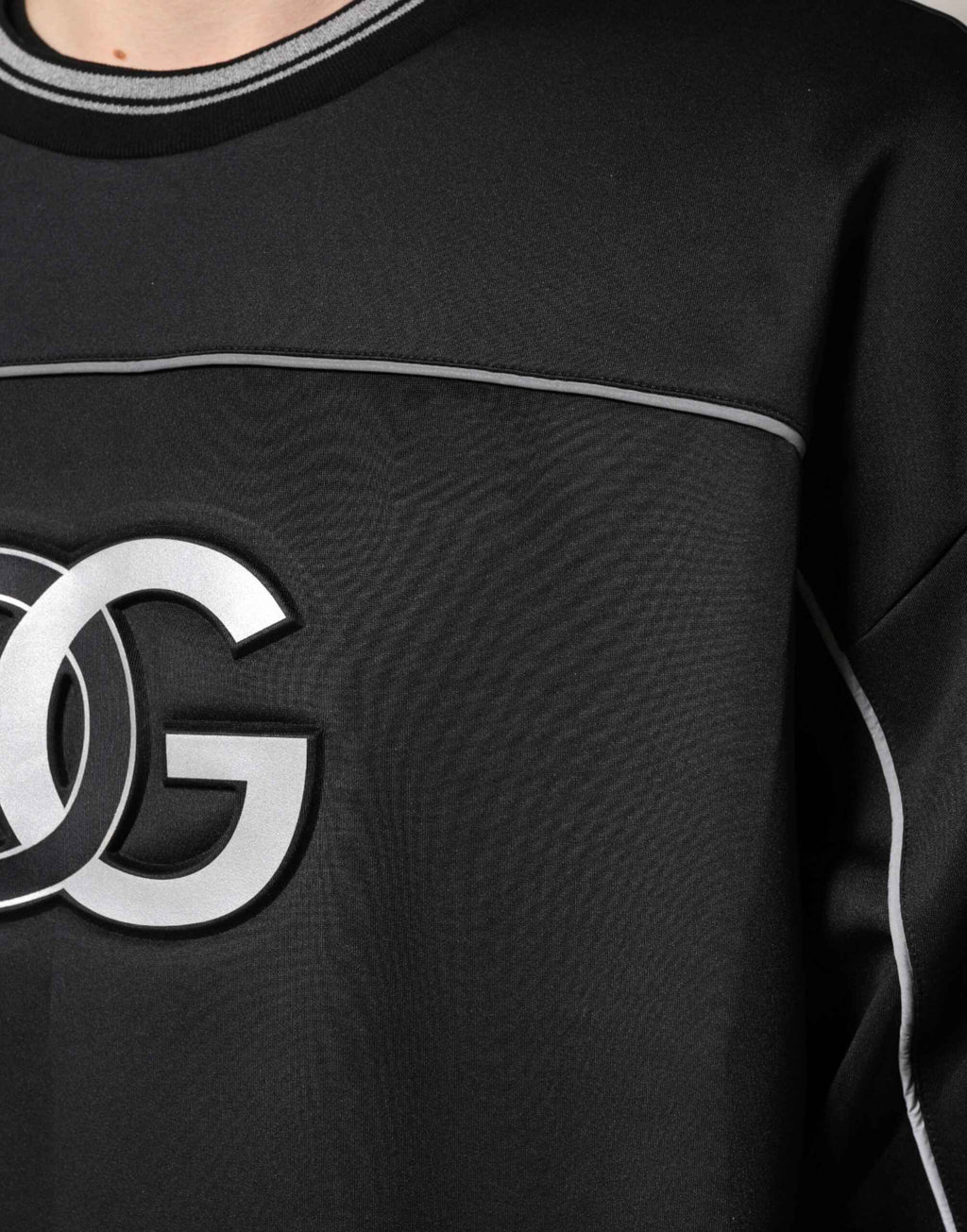 Dolce & Gabbana Black DG Logo Crew Neck Sweatshirt Sweater