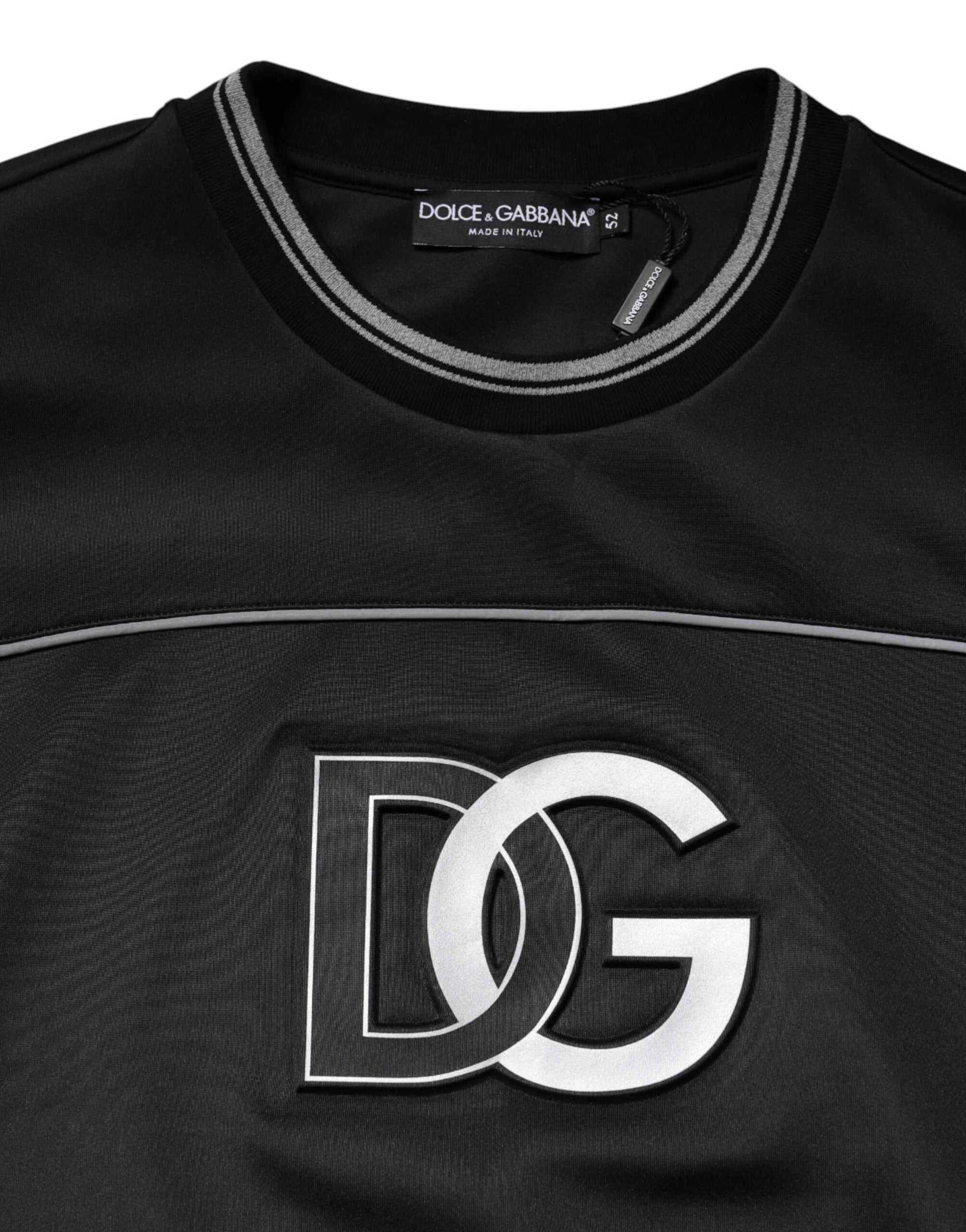 Dolce & Gabbana Black DG Logo Crew Neck Sweatshirt Sweater