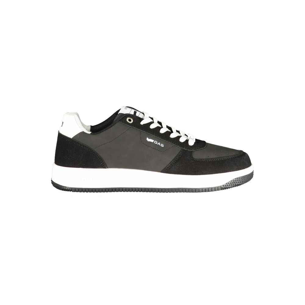 Gas Black Polyurethane Men Sneaker