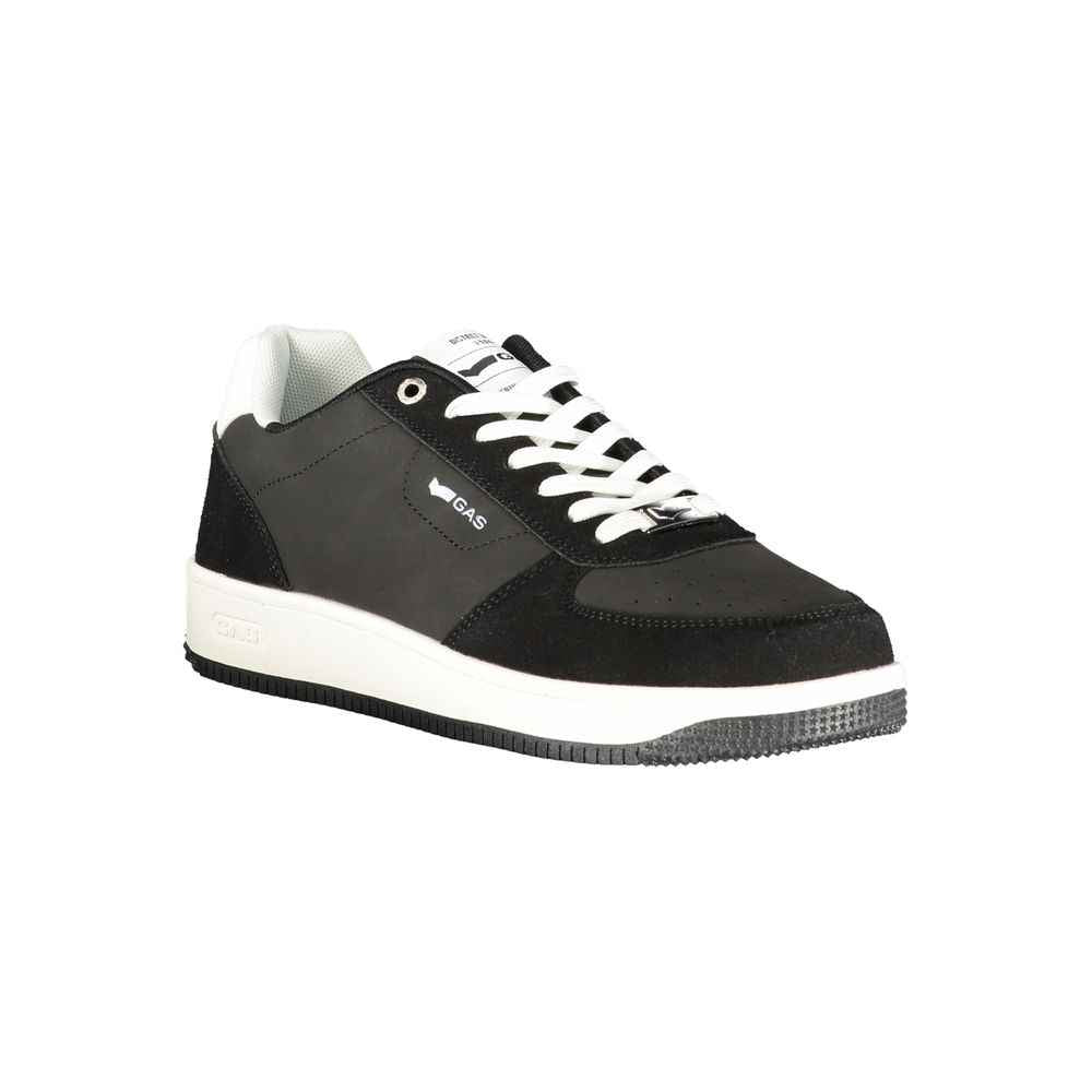 Gas Black Polyurethane Men Sneaker