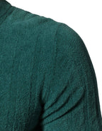 Dolce & Gabbana Dark Green Cotton Blend Men Crew Neck T-shirt