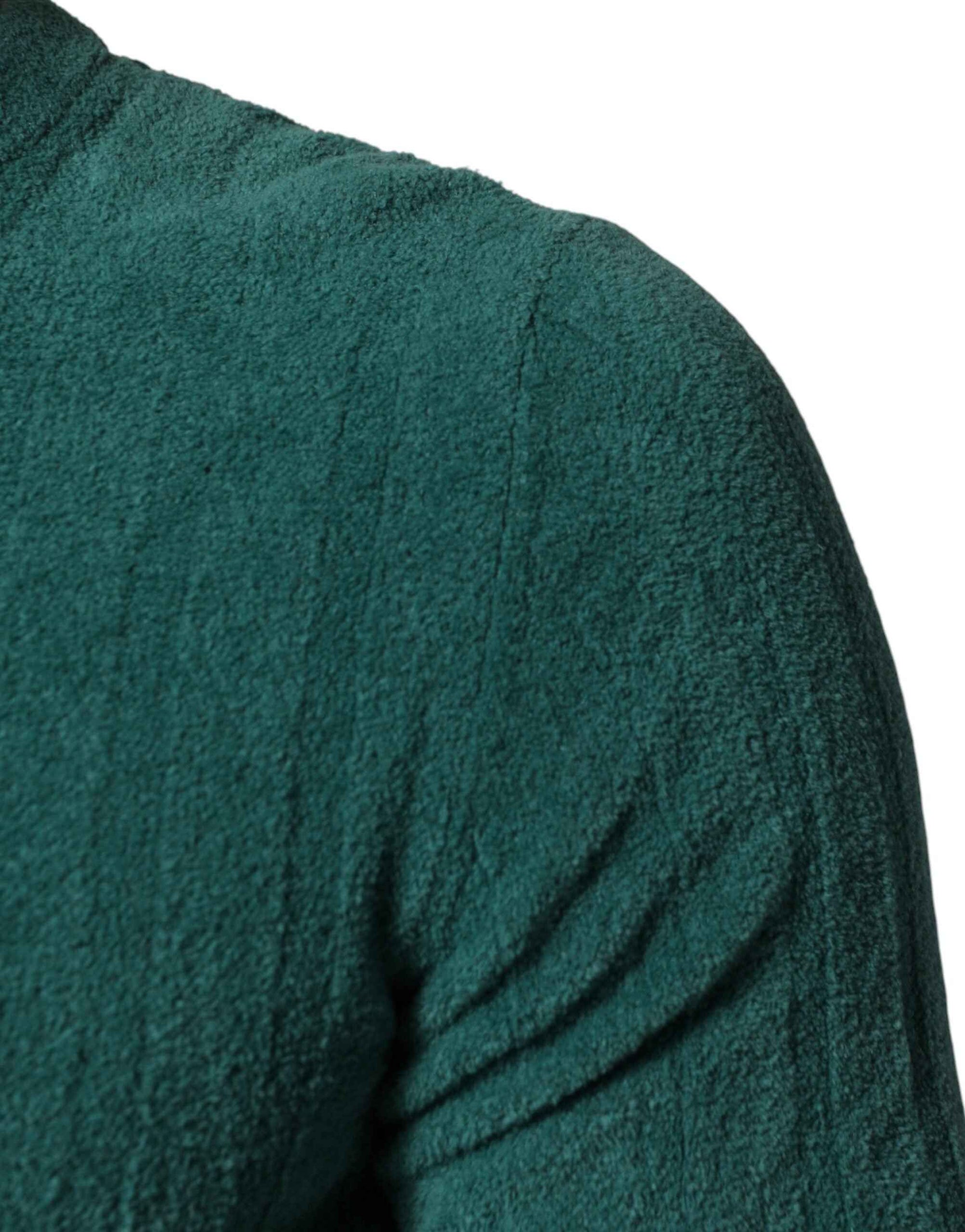 Dolce & Gabbana Dark Green Cotton Blend Men Crew Neck T-shirt