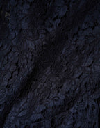 Dolce & Gabbana Blue Lace Ruffle A-line Knee Length Dress