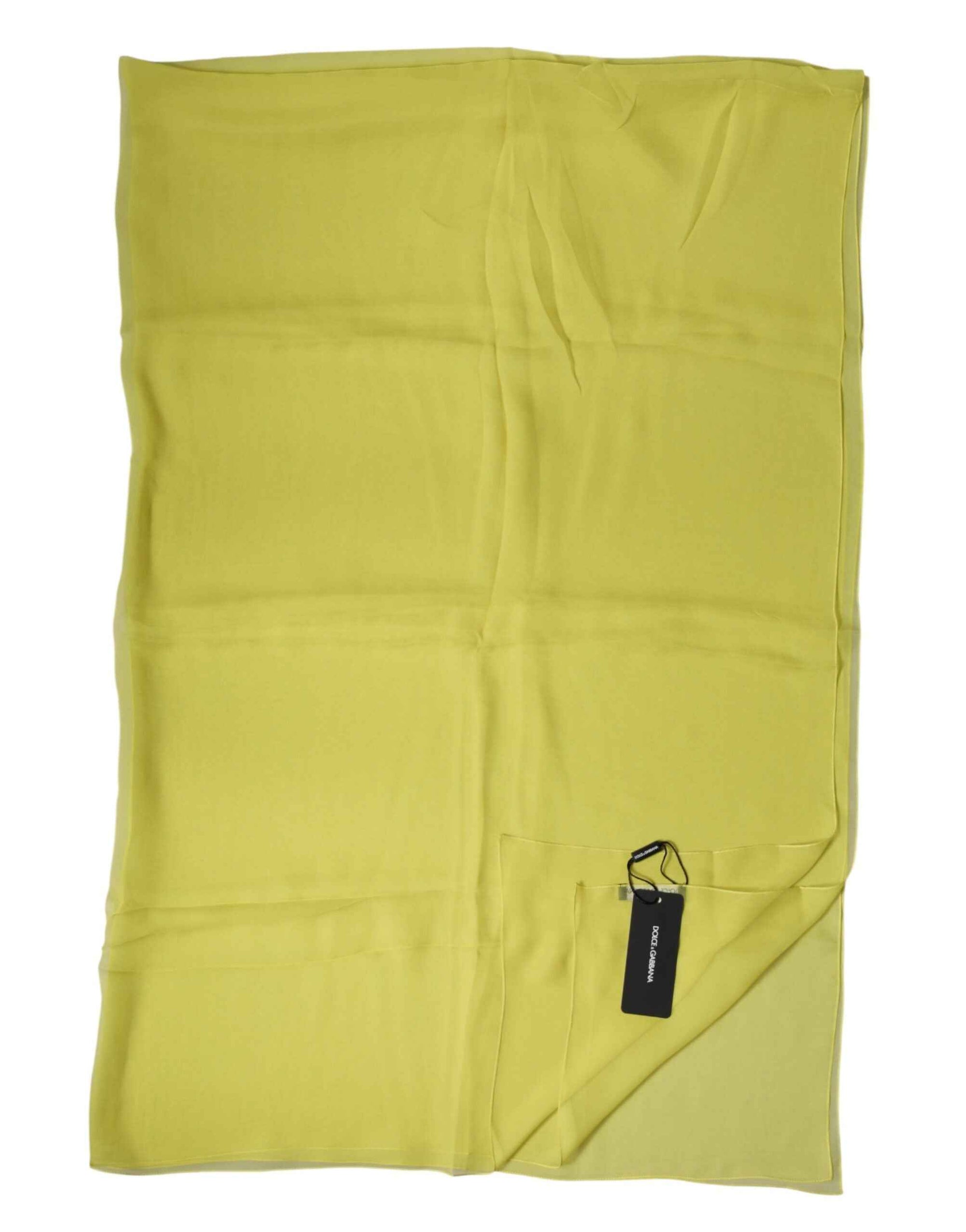 Dolce & Gabbana Yellow Stole Silk Neck Wrap Shawl Men  Scarf