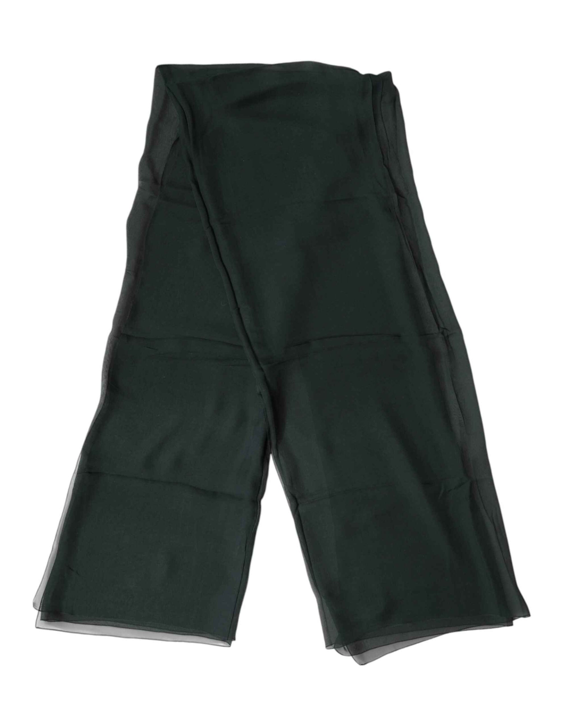 Dolce & Gabbana Dark Green Stole Silk Neck Wrap Shawl  Scarf