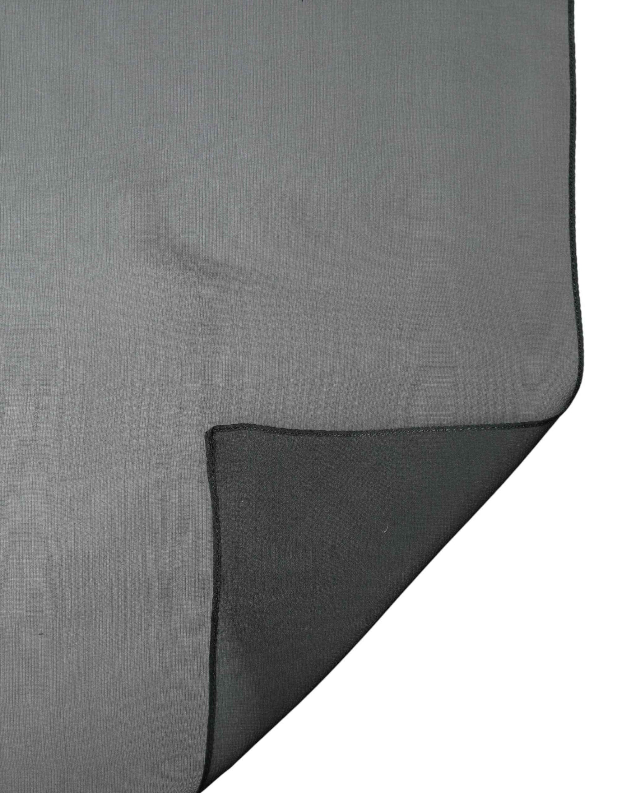 Dolce & Gabbana Dark Green Stole Silk Neck Wrap Shawl  Scarf