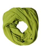 Dolce & Gabbana Green Polyester Stole Neck Wrap Shawl  Scarf