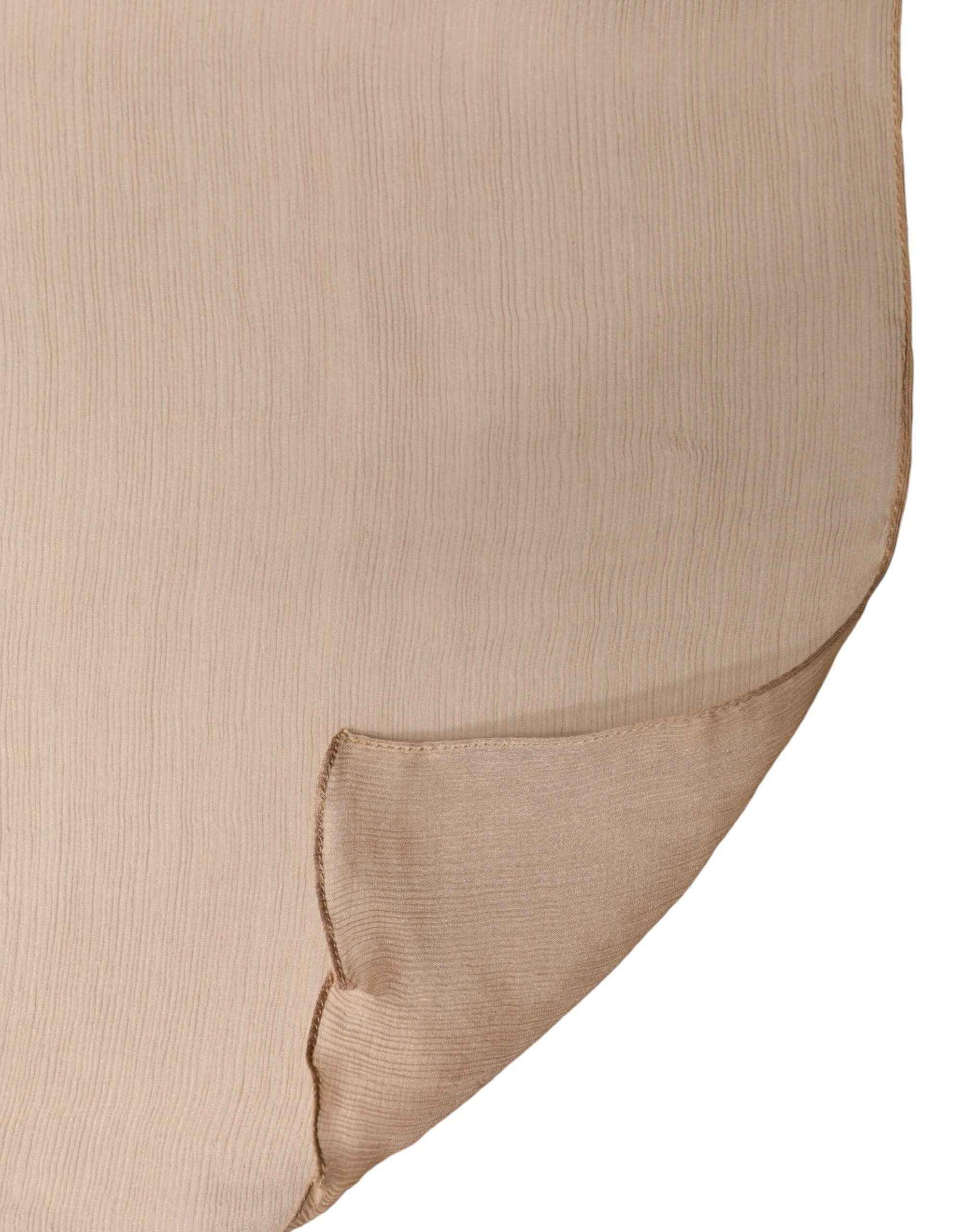 Dolce & Gabbana Brown Silk Stole Neck Wrap Shawl Men Scarf