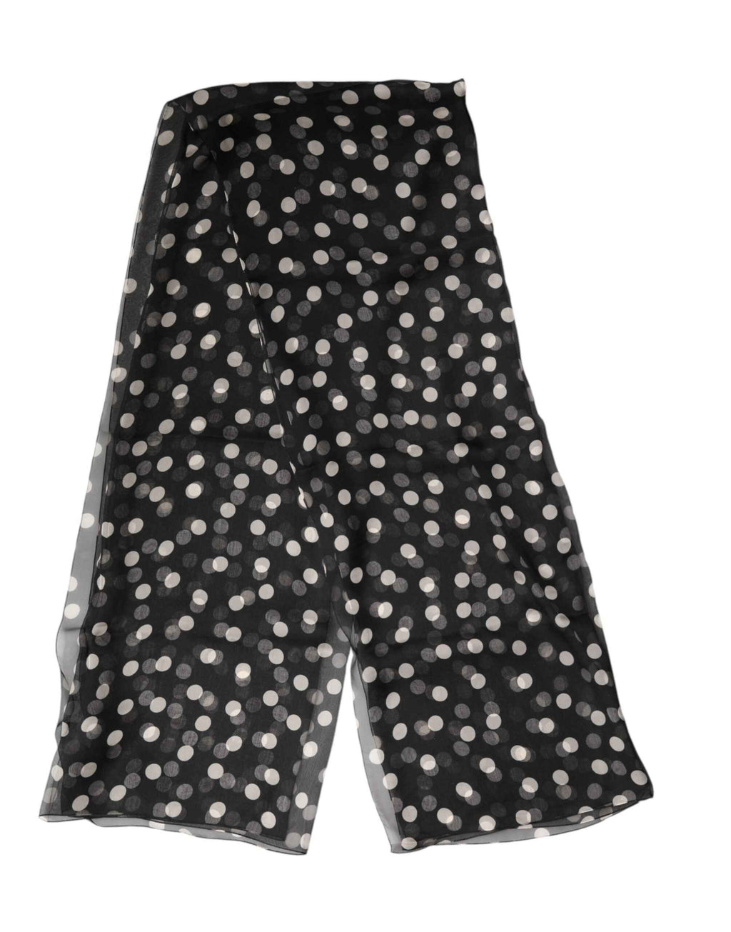 Dolce & Gabbana Black Polka Dot Silk Neck Wrap Shawl 205cm x 137cm Scarf