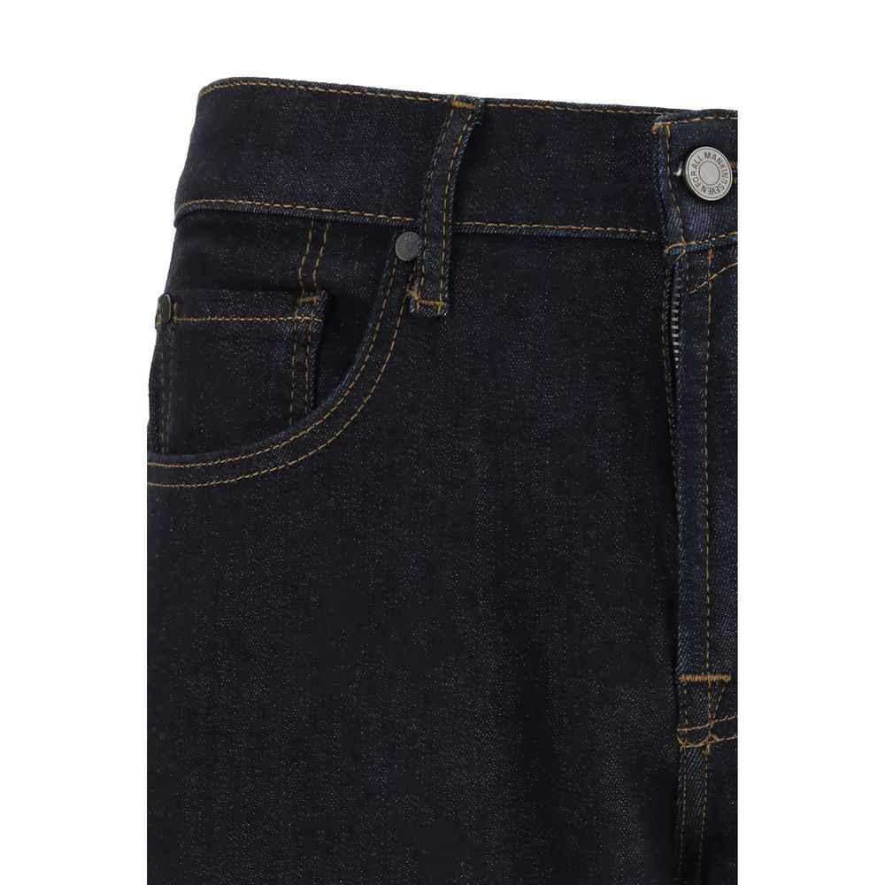 7FOR Blue Cotton Straight-Leg Jeans