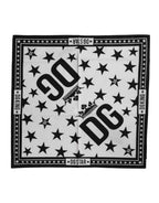 Dolce & Gabbana White DG Crown Print Square Foulard 52cm x 50.5cm Scarf
