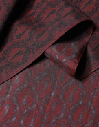 Dolce & Gabbana Maroon Patterned Silk Wrap Foulard Men 133cm x 22cm Scarf
