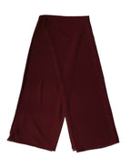 Dolce & Gabbana Maroon Silk Stole Neck Wrap Shawl Men 200cm x 130cm  Scarf