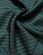 Dolce & Gabbana Dark Green Silk Patterned Handkerchief 32cm x 31cm Scarf