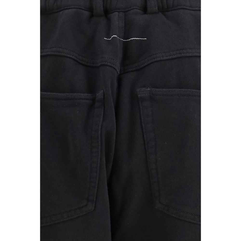 MM6 Black Cotton Athletic Pants