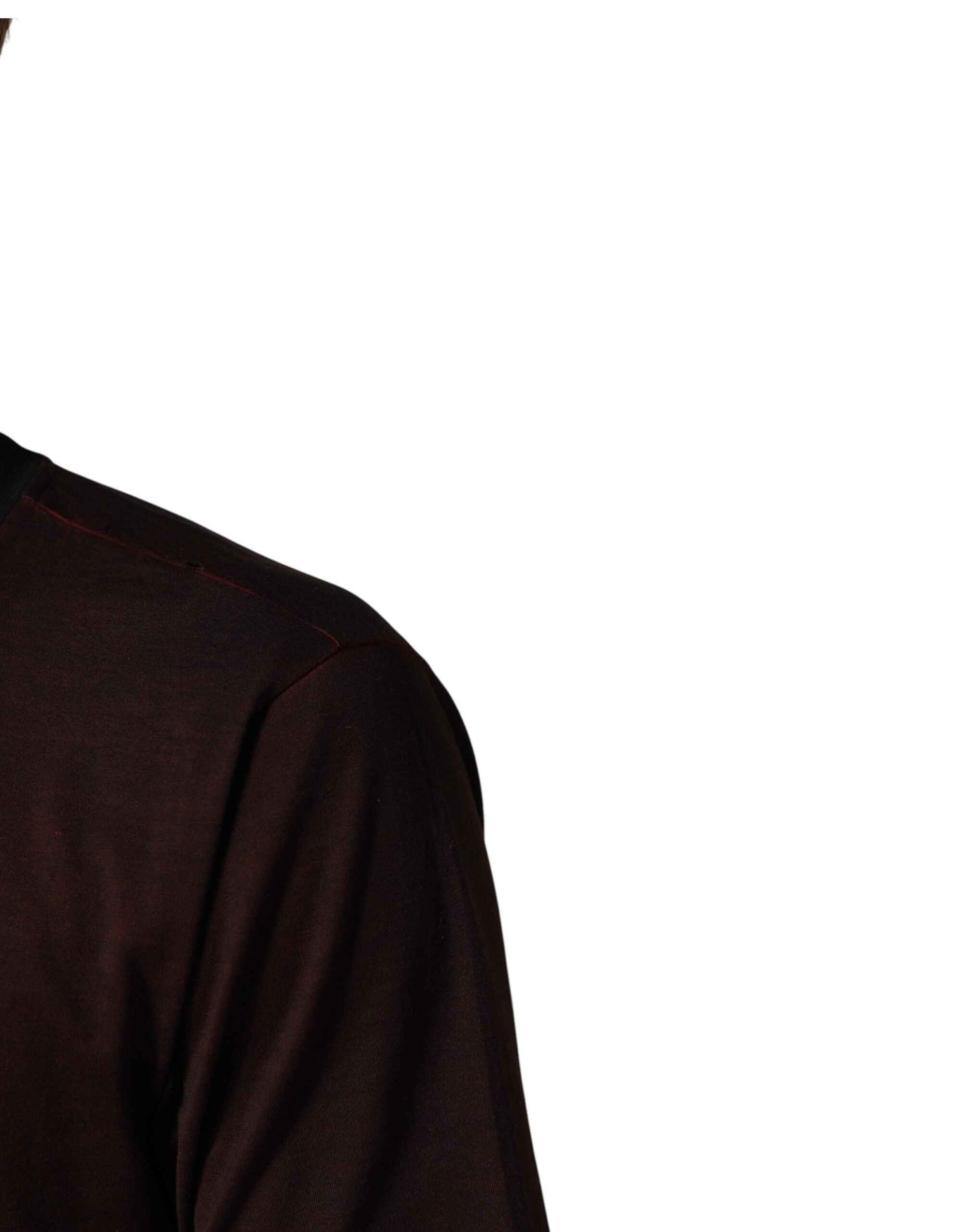 Dolce & Gabbana Maroon DG Crown Cotton Crew Neck Men T-shirt