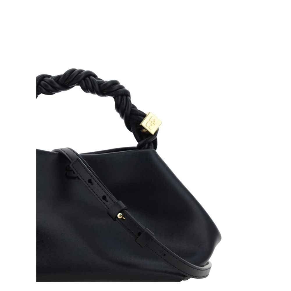Ganni Black Calf Leather Bos Taurus Handbag