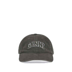Ganni Green Cotton Cap (Baseball Hat)