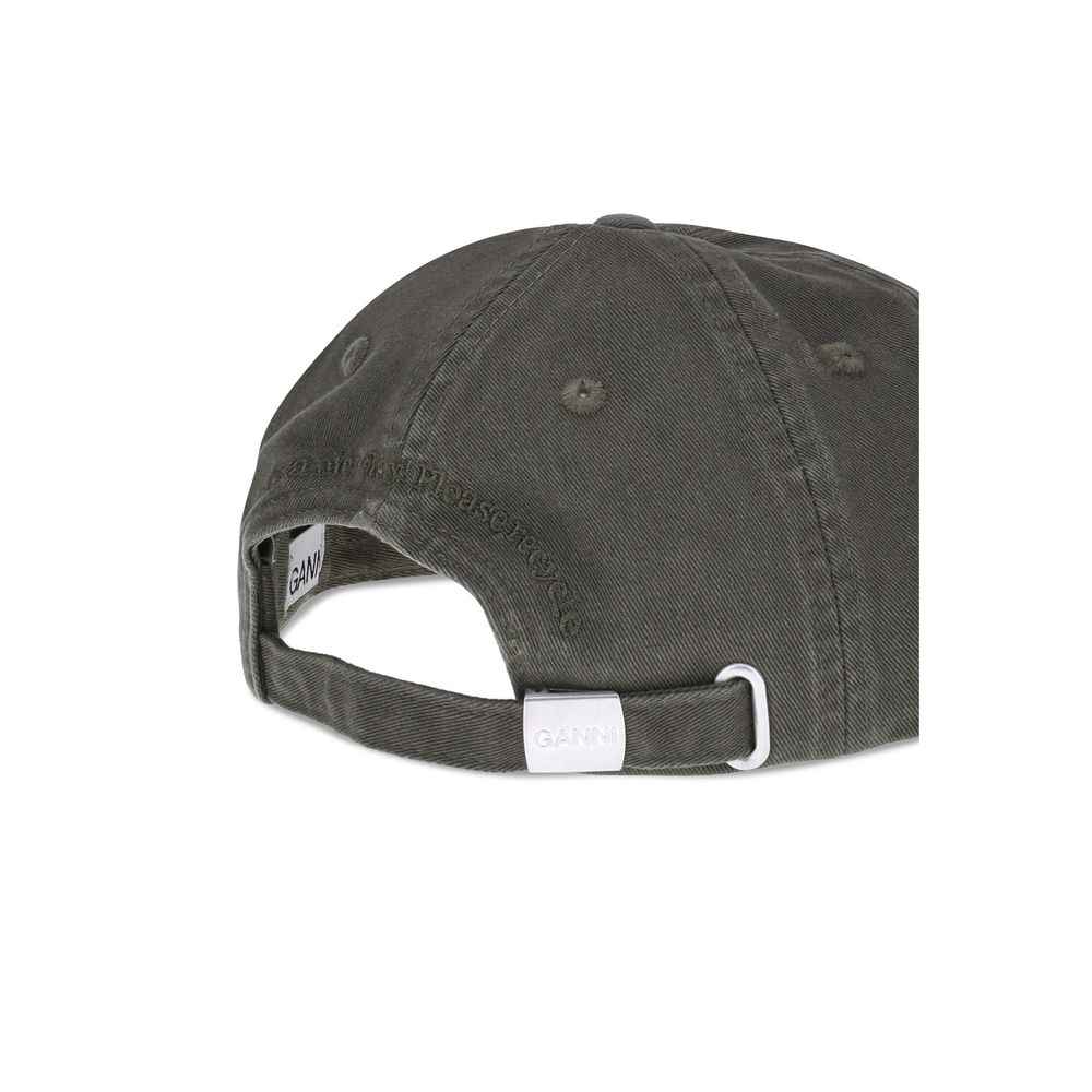 Ganni Green Cotton Cap (Baseball Hat)