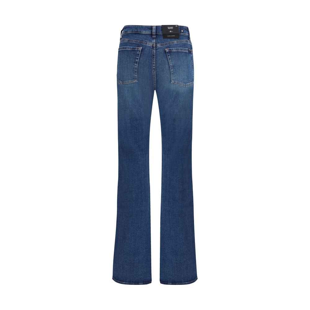 7FOR Blue Cotton Bootcut Jeans