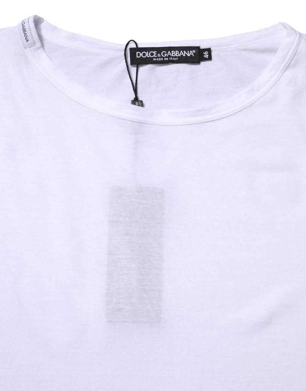 Dolce & Gabbana White Cotton Crew Neck Short Sleeves T-shirt