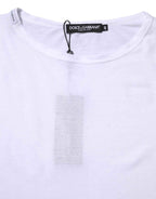 Dolce & Gabbana White Cotton Crew Neck Short Sleeves T-shirt