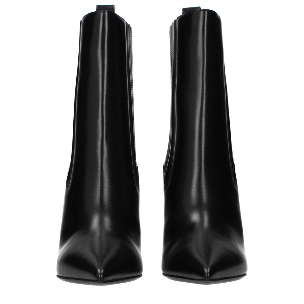 Valentino Garavani Black Leather Ankle Boots