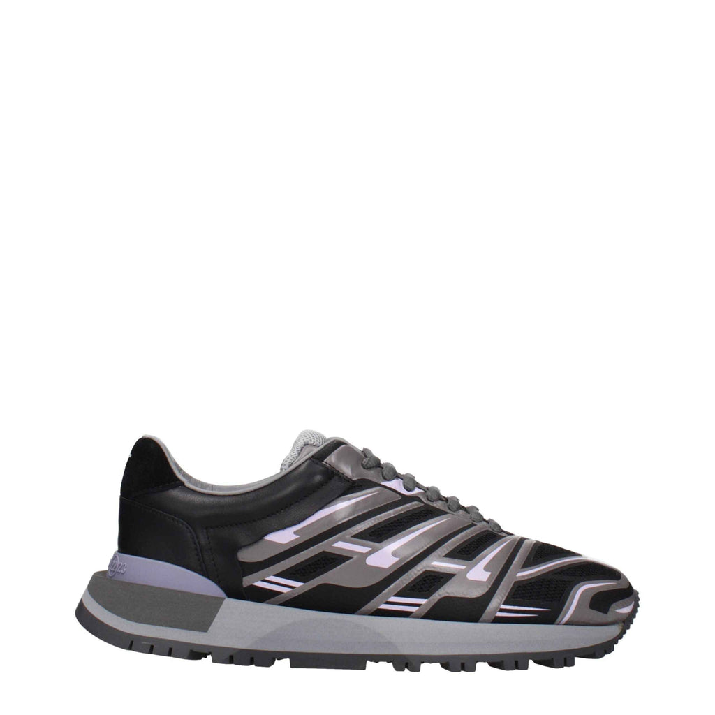 Maison Margiela Black Fabric Athletic Sneakers