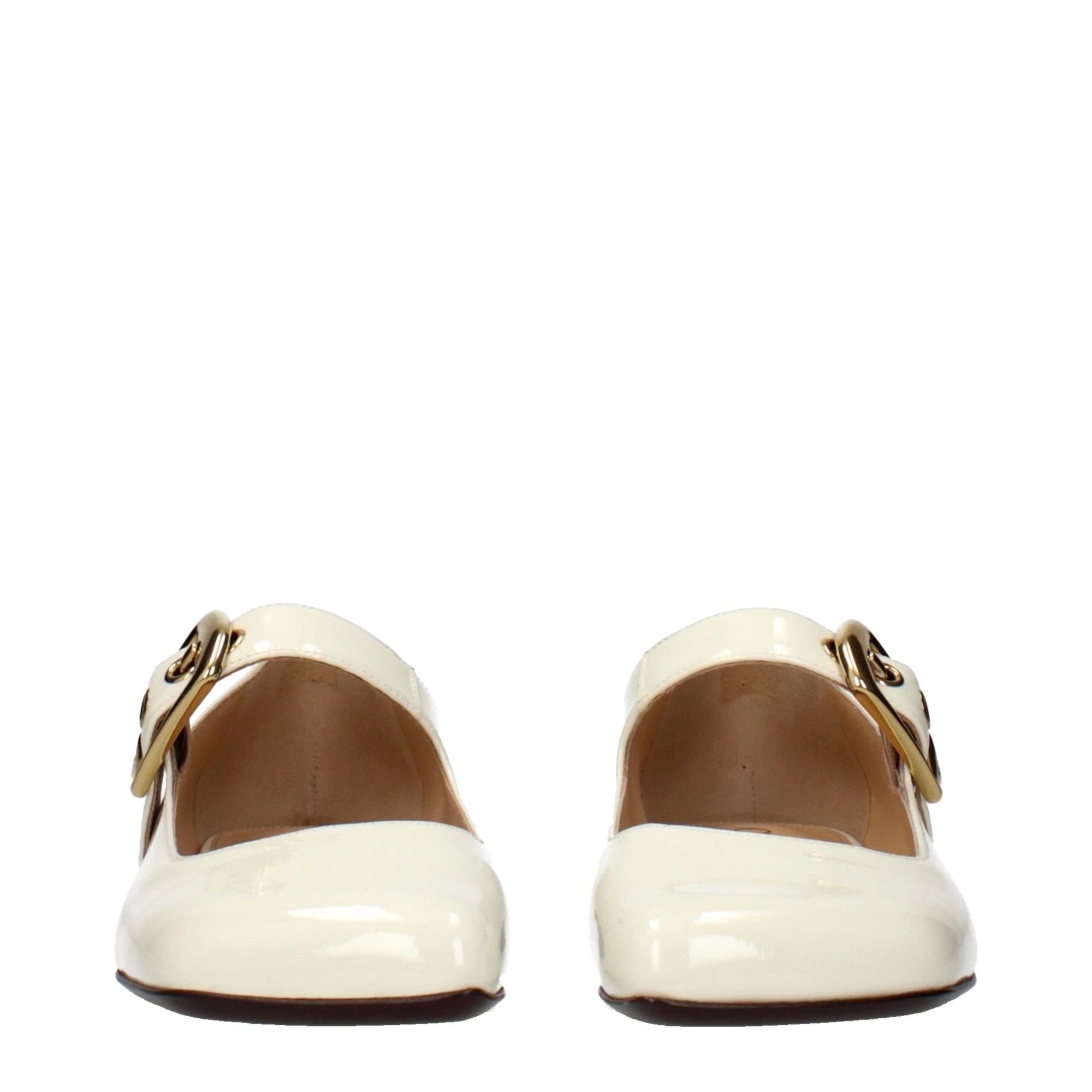 Chloé Beige Leather Ballet Flats