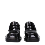 Prada Black Leather Slip-On Loafers