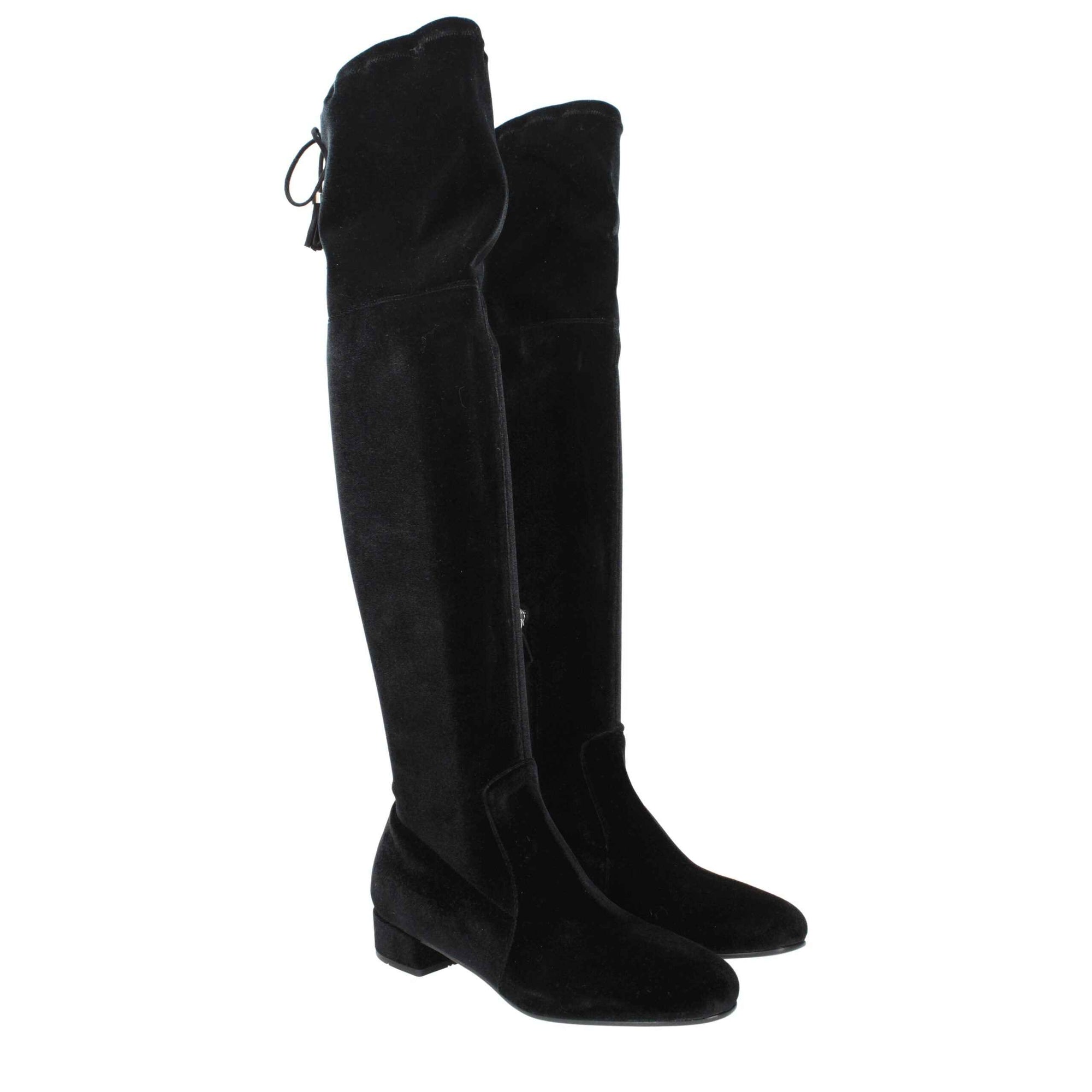 Prada Black Velvet Over The Knee