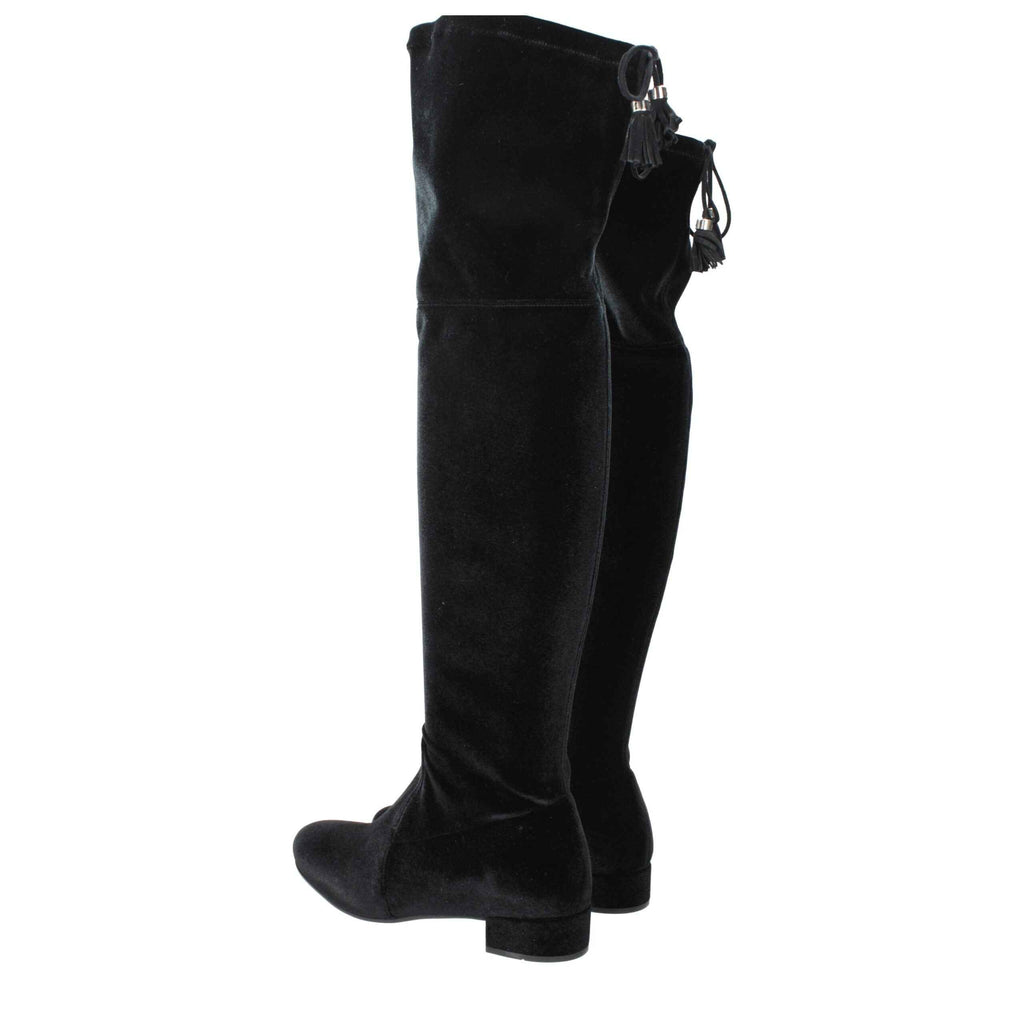 Prada Black Velvet Over The Knee