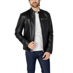 Peuterey Black Lamb Leather Leather Jacket
