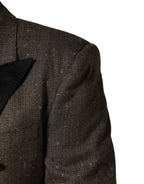 Dolce & Gabbana Gray Double Breasted 2 Button Jacket Blazer