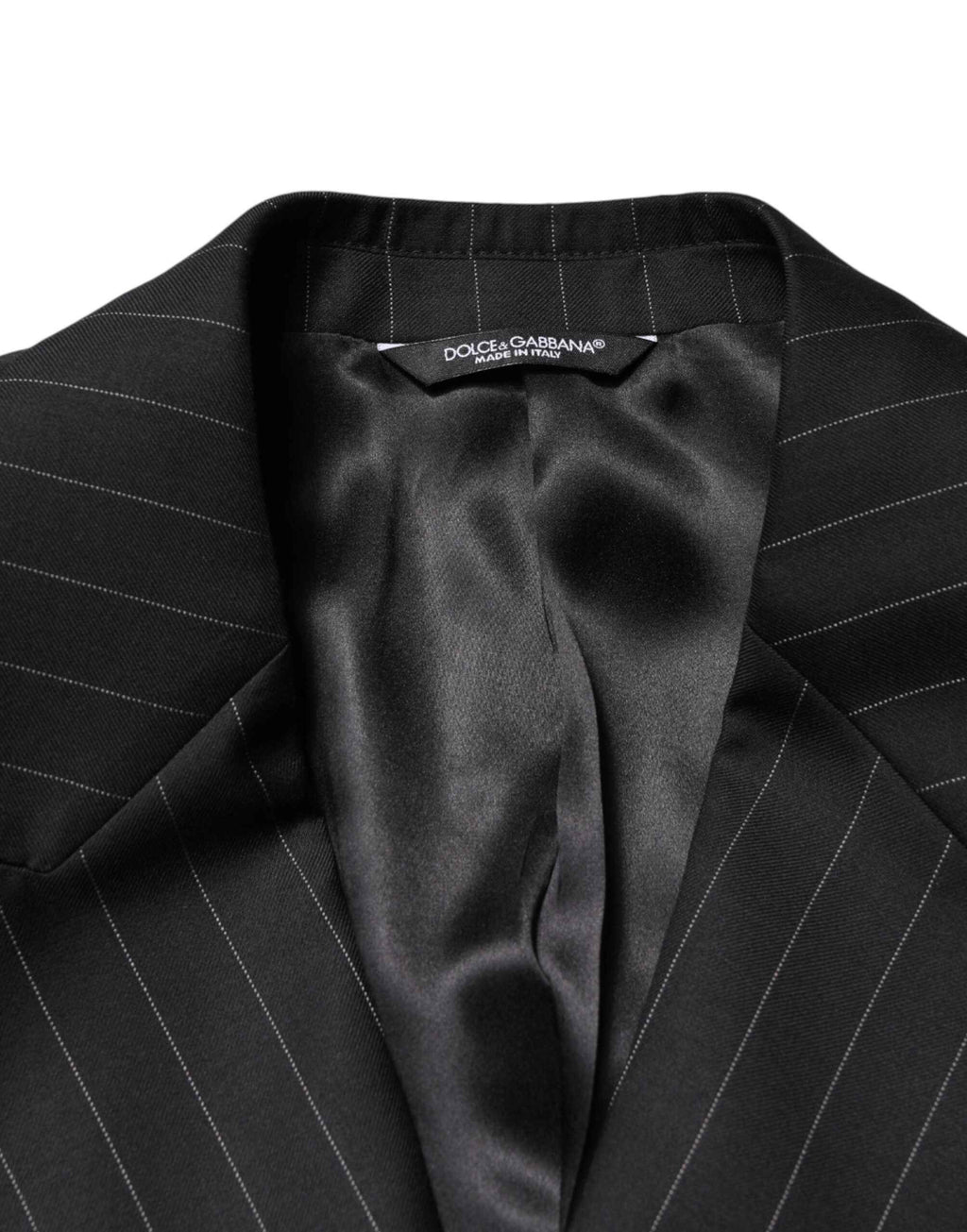 Dolce & Gabbana Black Stripes Double Breasted 2Button Blazer