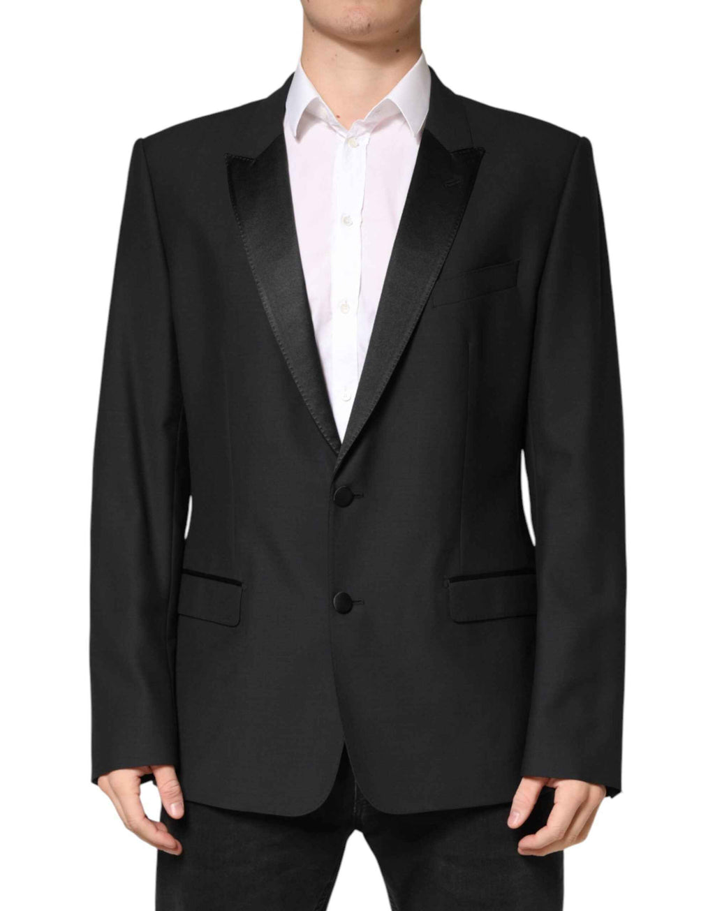 Dolce & Gabbana Black MARTINI Single Breasted Jacket Blazer