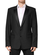 Dolce & Gabbana Black MARTINI Single Breasted Jacket Blazer